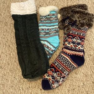 Slipper socks. 3 pair